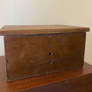 Vintage Handcrafted Wooden Box - Decorative Storage Organize